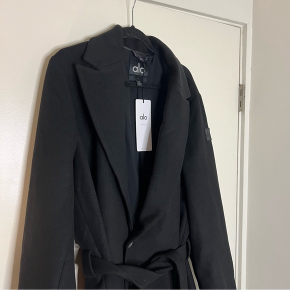 Alo Yoga Wool Gameday Overcoat black size large NEW! New with tags! - Picture 4 of 10